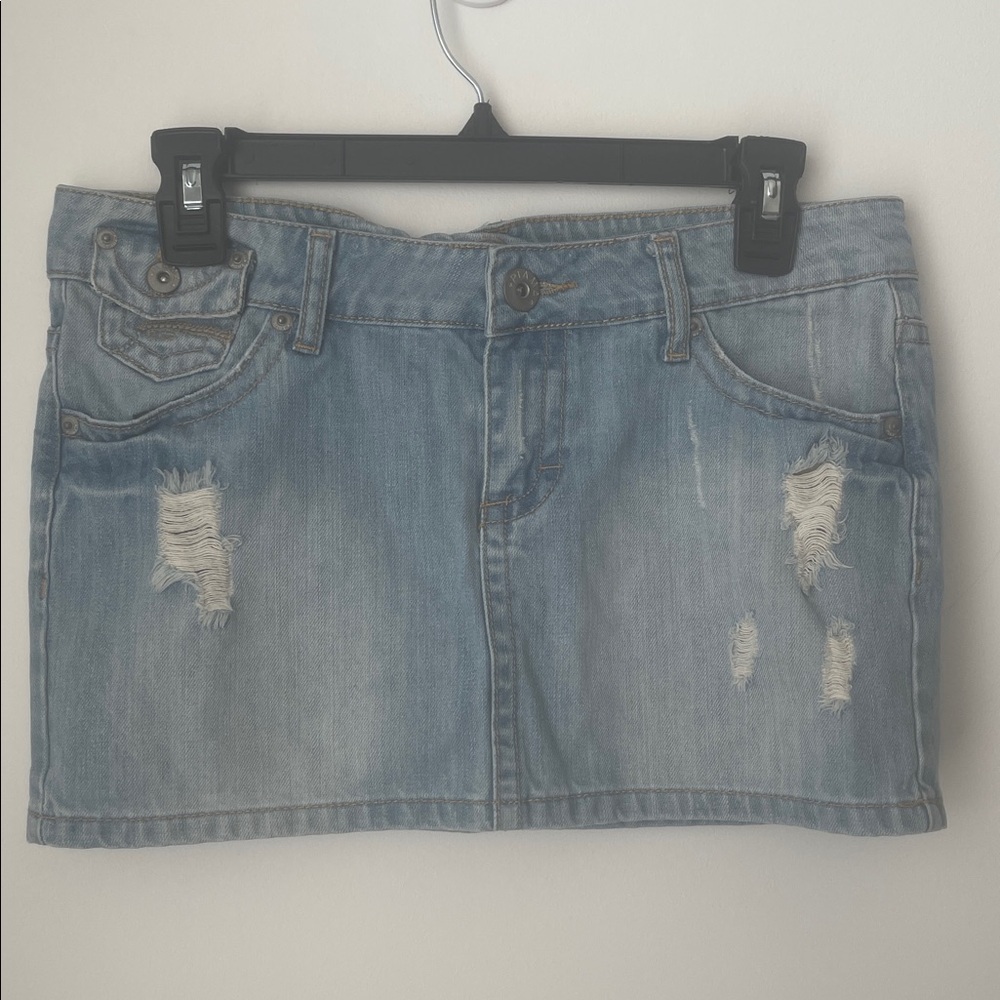 Blue Mini Pencil Skirt for Casual Night Out